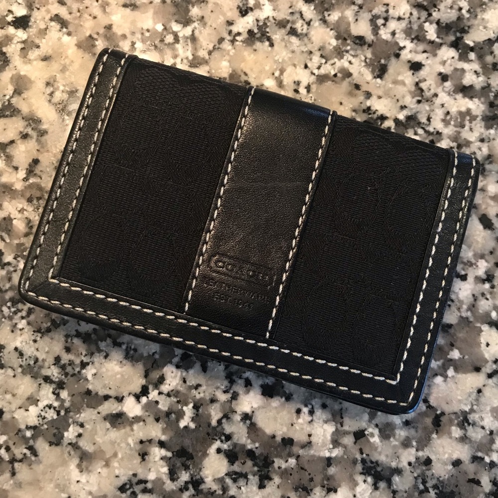 Coach signature card holder